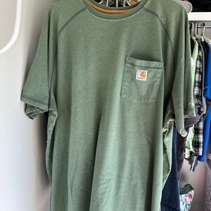 Carhartt Olive Green Tee with Pocket